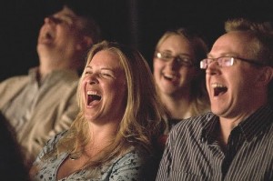 audience laughing